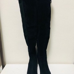 未使用レースアップ ニーハイブーツの画像