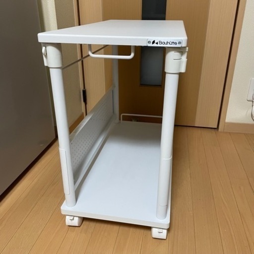 【Bauhütte】バウヒュッテ　昇降式L字デスク スタンダードタイプ　PC収納　ホワイト