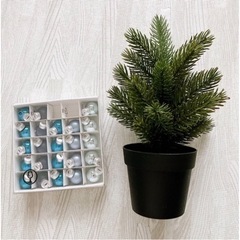 IKEA イケア　クリスマスツリー　オーナメント　ブルー　ミニク...