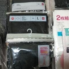 新品 UNIQLO ユニクロ ヒートテック レギンス Vネック 長袖 インナー スリーマ ショーツ スリッパ 室内履 レッグウォーマー セット  一式 まとめての画像