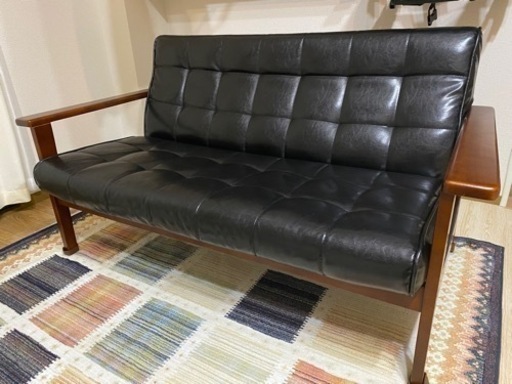 2人掛けアンティークソファー