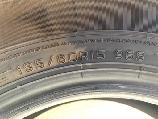 ジムニーシエラ純正サマータイヤ195/80R15(4本セット)