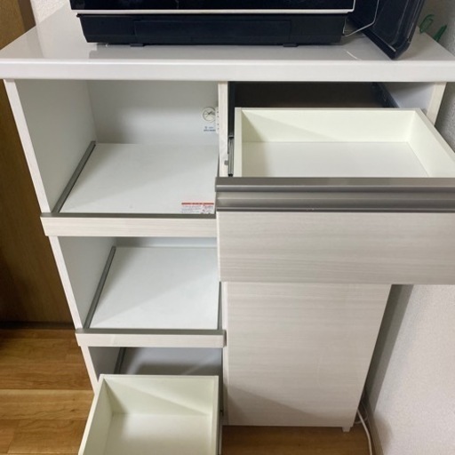 【20日まで限定価格】炊飯器の出し入れがらくらくキッチン大容量棚
