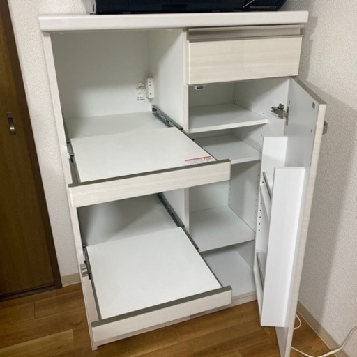 【20日まで限定価格】炊飯器の出し入れがらくらくキッチン大容量棚