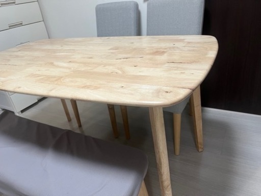 ダイニング4点セット 幅135cm Cocotte2(ココット2) ダイニングセット ダイニングテーブルセット ダイニングチェア ダイニングベンチ テーブル チェア ベンチ ナチュラル 木製 (大型) コアラマットレス コアラダイニングチェア　