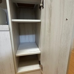 【決まりました】食器棚 白 引き取り限定 日時指定ありの画像