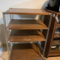 無印良品 ステンレスユニットシェルフ ウォールナット 小 +追加棚板1枚