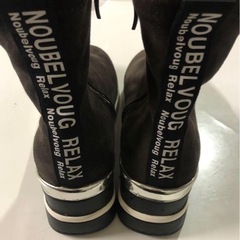 厚底スエードブーツ　24.5センチの画像