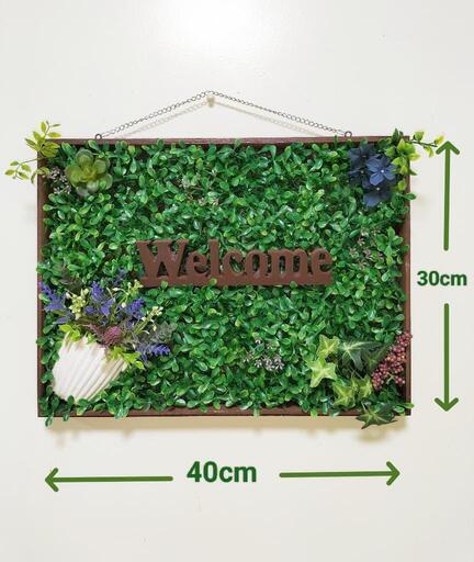 【Thankyou】✨WELCOMEプレート（観葉植物フェイク）