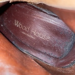 キャメルブーツ24cm wood house 本革の画像