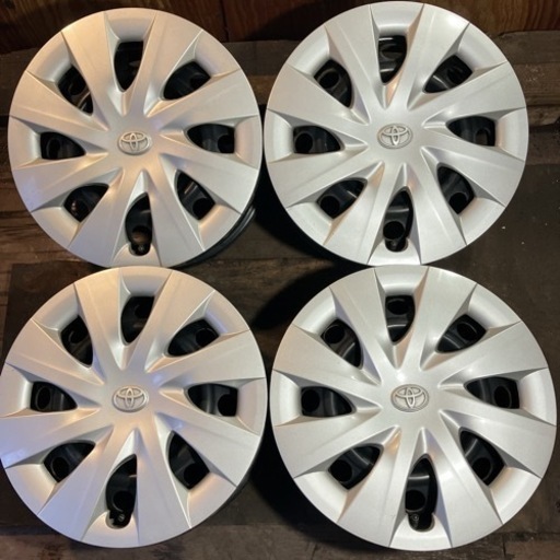 スチールホイール 15インチ5J 4本／100-4H／ポルテ キャップ付 A4386