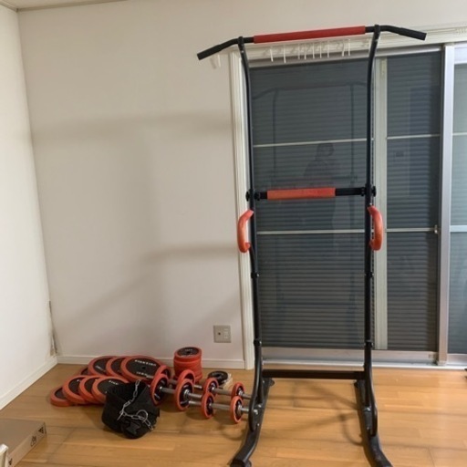 【ホームジムに！】筋トレ用ファイティングロードダンベルと懸垂マシーンセット