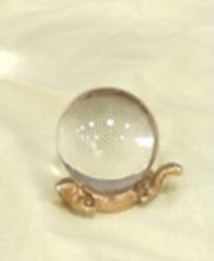 最高級 天然 水晶 如意宝珠台座付