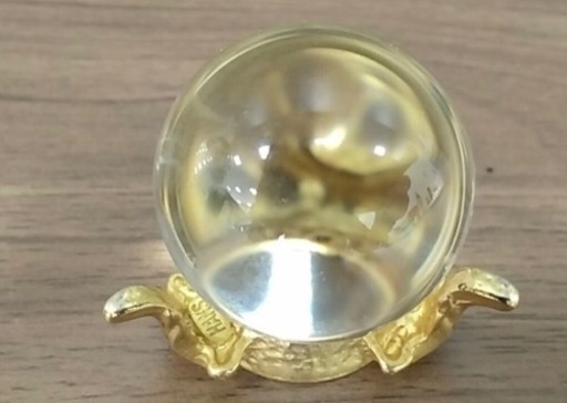 最高級 天然 水晶 如意宝珠台座付