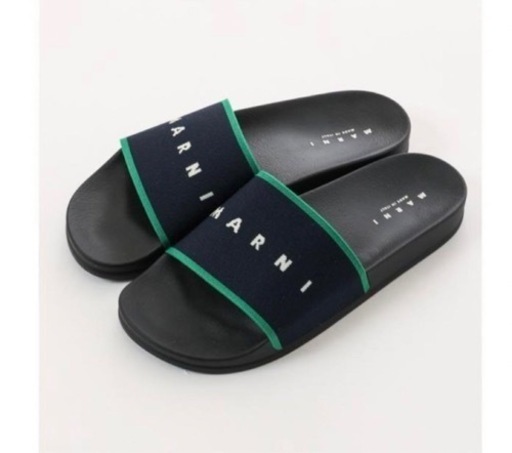 美品 MARNI ジャカート スライド サンダル