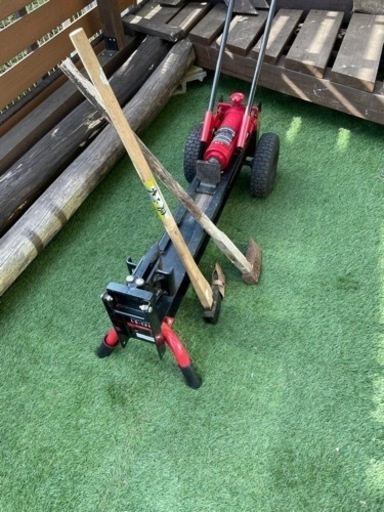 油圧手動薪割り機とおまけ付き