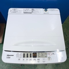 【美品】　洗濯機　2023年製　高年式　Hisense 送料無料 Hisense (ハイセンス) 2023年製 5.5kg 全自動洗濯機 HW-T55H