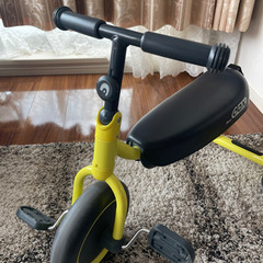 幼児自転車　折りたたみ収納可　IDES(アイデス) D-bike dax 幼児車 イエロー　中古　説明書有り　の画像