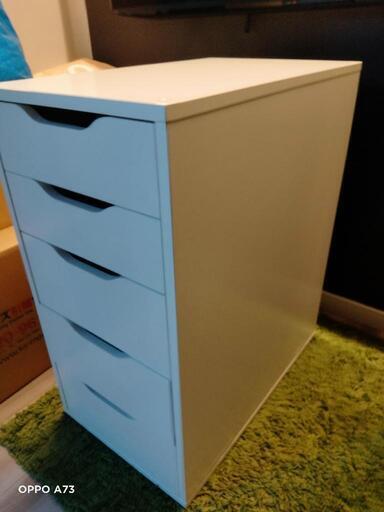 イケア　アレックス　白５段の棚