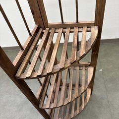 ウッド コーナー棚の画像
