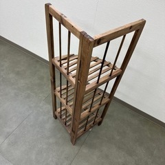 ウッド コーナー棚の画像