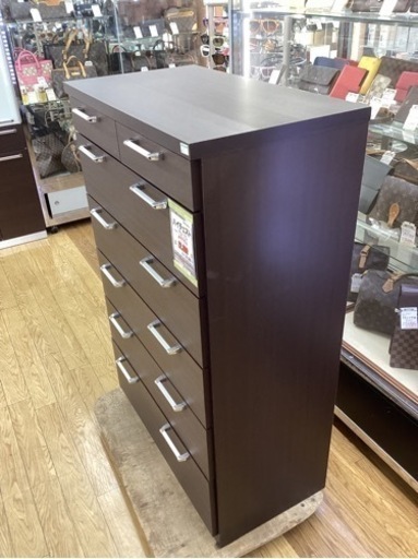 KL-7【新入荷　リサイクル品】ハイチェスト　ブラウン800 KL-7【新入荷 リサイクル品】ハイチェスト ブラウン800