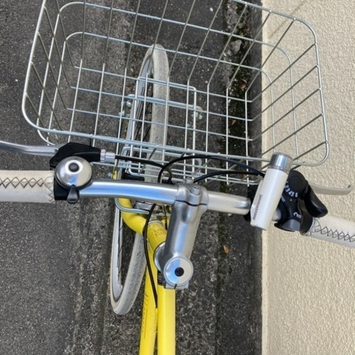 クロスバイク　お洒落なイエローの車体☆ そこそこ美品！
