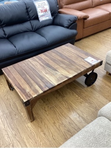 KL-10【新入荷　リサイクル品】東谷　トローリーテーブル　ブラウン