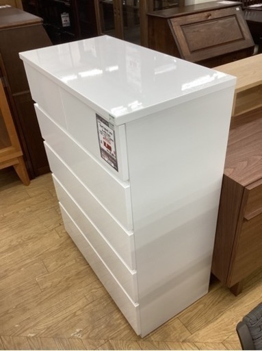 KL-11【新入荷　リサイクル品】ニトリ　フォウ80HC ハイチェスト　白