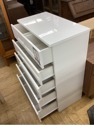 KL-11【新入荷　リサイクル品】ニトリ　フォウ80HC ハイチェスト　白