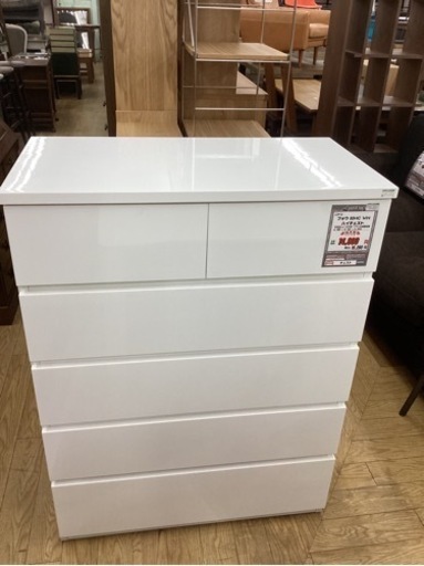 KL-11【新入荷　リサイクル品】ニトリ　フォウ80HC ハイチェスト　白