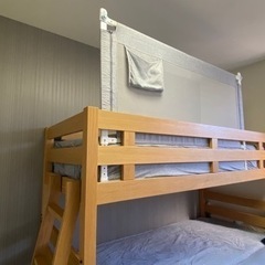 値下げしました】12月20日まで無印良品オーク材二段ベッド2段ベッド