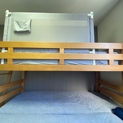値下げしました】12月20日まで無印良品オーク材二段ベッド2段ベッド