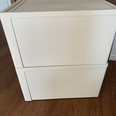 12/10(日)引渡し限定 2個組 中が透けない収納ケース 収納ボックス 幅39 奥行74 高さ30 cmの画像