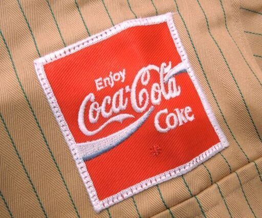 コカ・コーラ 長袖シャツ ストライプ Lサイズ ワークシャツ 作業着 ユニフォーム 西武百貨店 Coca-Cola 札幌市 新道東店