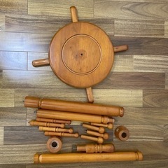 木製　ポールハンガー　ハンガーラックの画像