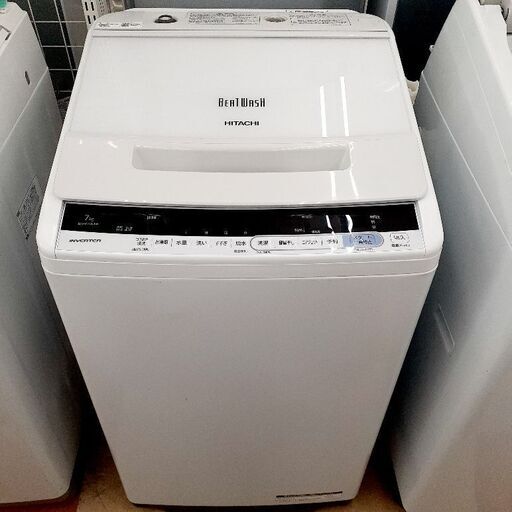 ★ジモティー割引有★ 日立 7kg全自動洗濯機 BW-V70CE6 2019年製 中古品