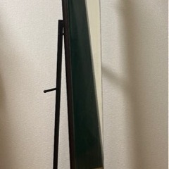 ハンガーラック付きスタンドミラー