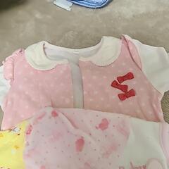 女の子あったかロンパース三着セットの画像