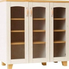 [元値17,990円]食器棚 おしゃれ 収納 北欧 ロータイプ ...