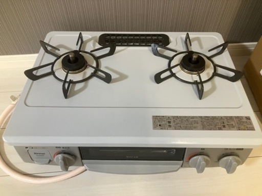 お値下げ！　Rinnai 都市ガス用二つ口コンロ　2022年製　左強