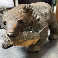 取引決まりました熊の木彫り(置き物)の画像
