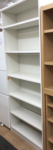 ★ジモティ割あり★  本棚 白 H211×W80×D30 クリーニング済み KJ3802