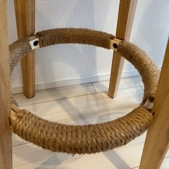 iodoos カウンターチェア ハイティア 2脚セット 木製 360度回転 足置き付き カウンター椅子 座面高さ73cmの画像