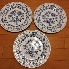 ブルーマイセン Blue Meissen プレート3枚セット アンティーク　引き取り希望の画像