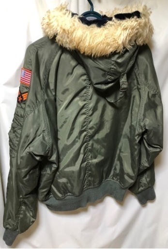 古着 AIR FORCE エアフォース フリーサイズ ミリタリーフライトジャケット USA N-2B 85年納品 U.S.AIR FORCE 米軍実品 N-2B フライトジャケット メンズL