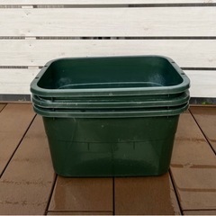 角型タライ6個　36ℓ グリーン  配送可の画像