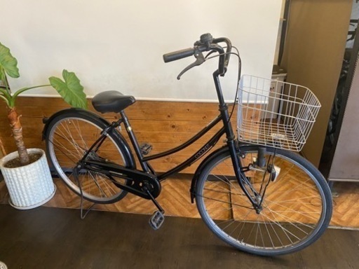【年末セール！防犯登録料　無料！】26インチ　自転車　シングルギア　ブラック