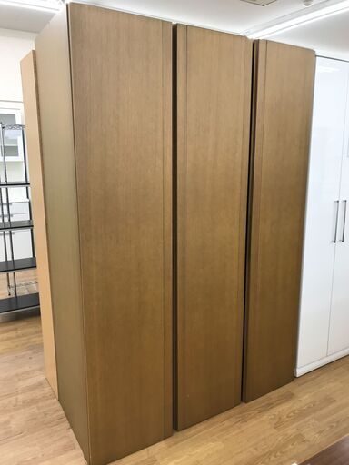 ★ジモティ割あり★  クローゼット 茶色 H200×W136×D59 クリーニング済み KJ3803