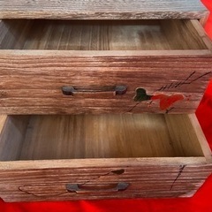 レトロ　民藝　アンティーク　2段小引き出し　総桐　桐で底上げ？！のようになってます。の画像